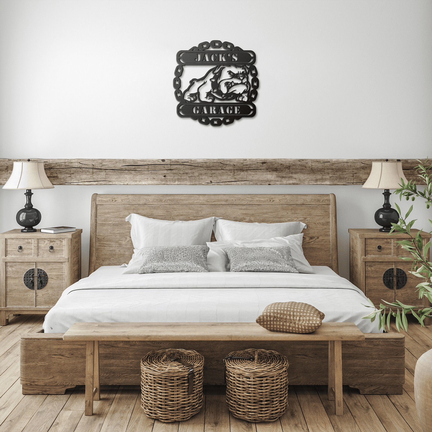 Guardian Bulldog: Personalized Metal Wall Art for Your Garage or Workshop - BullyBellyMetal Sign