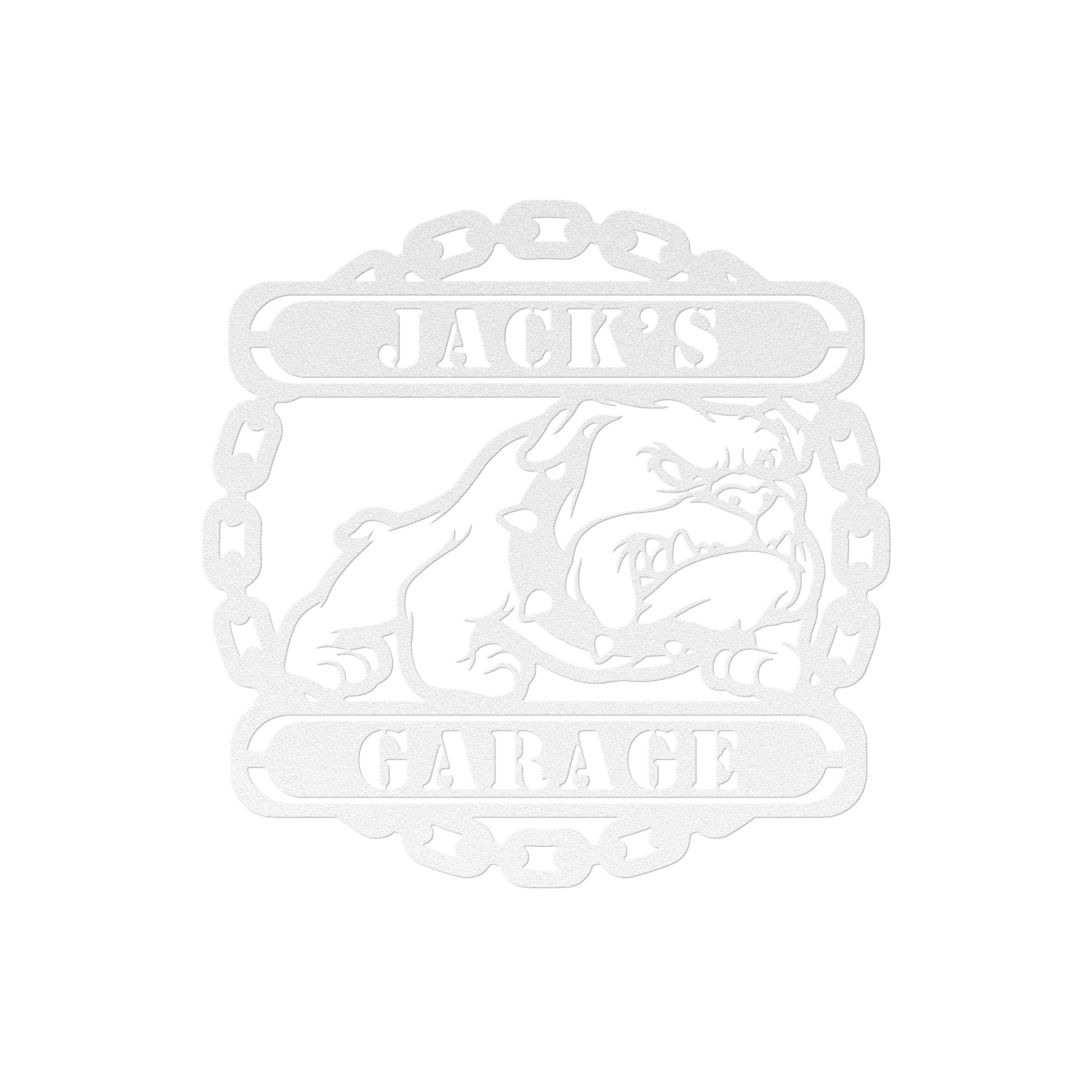Guardian Bulldog: Personalized Metal Wall Art for Your Garage or Workshop - BullyBellyMetal Sign