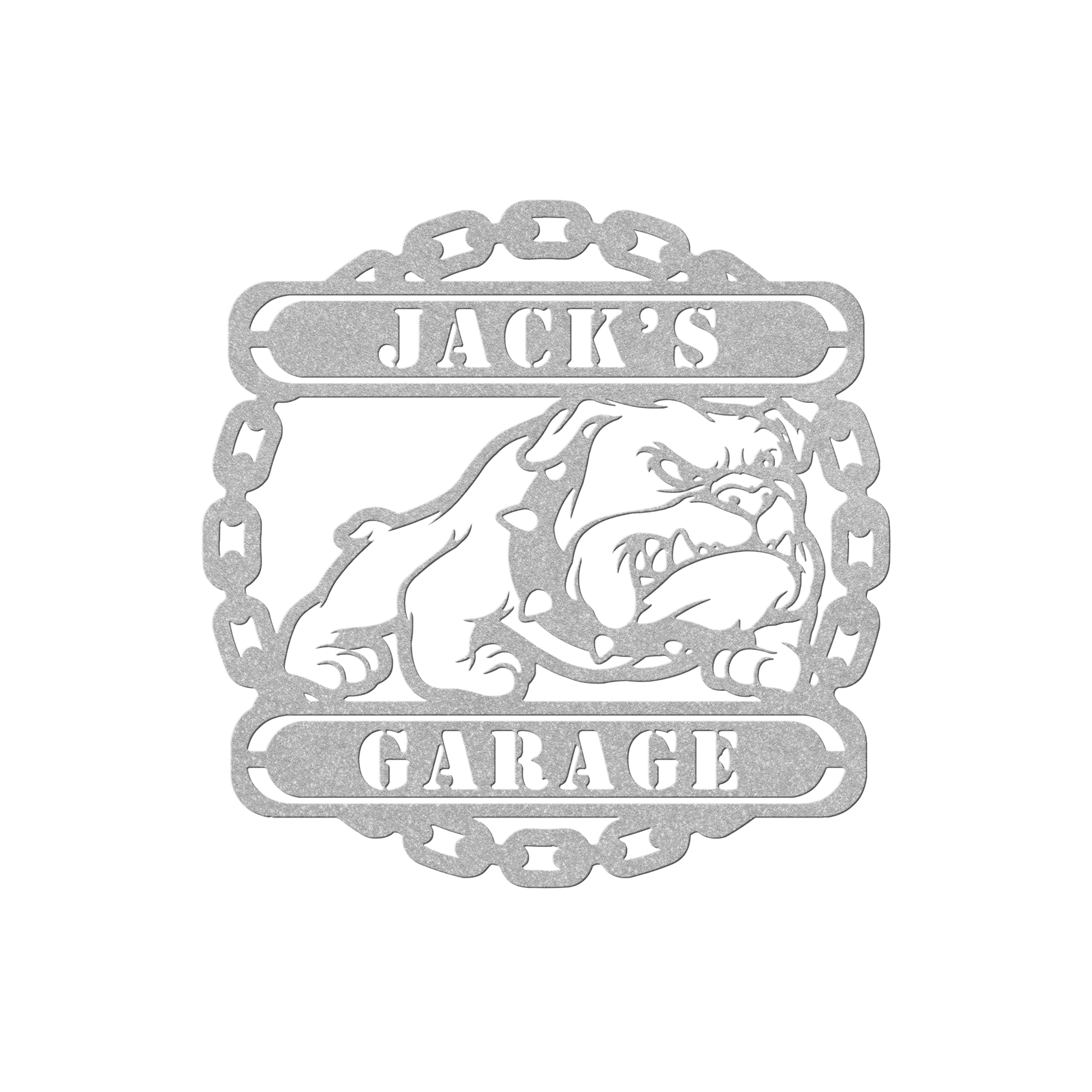 Guardian Bulldog: Personalized Metal Wall Art for Your Garage or Workshop - BullyBellyMetal Sign