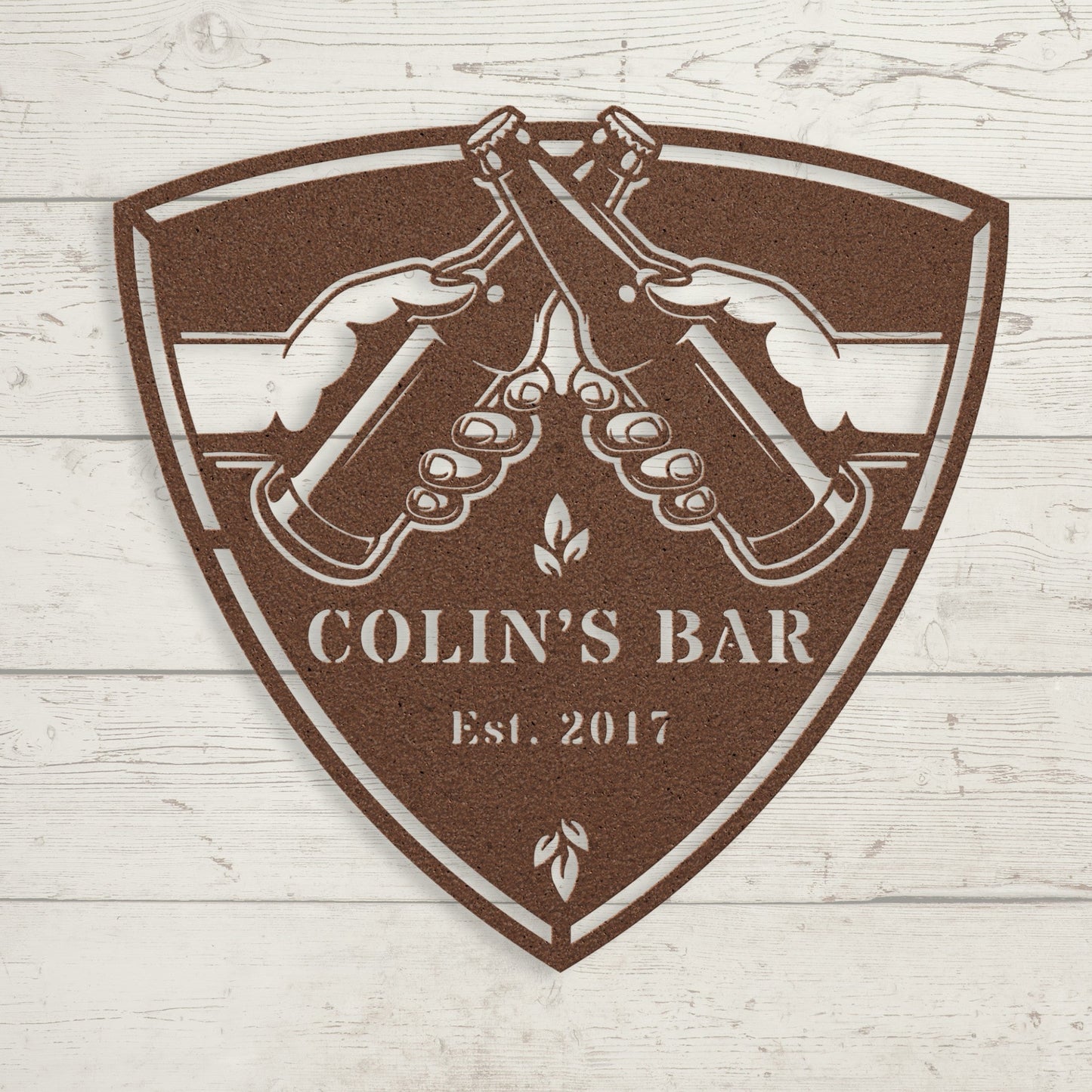 Home Bar Metal Sign – Custom Bar Name Wall Art for Man Cave & Entertainment Spaces - BullyBellyMetal Sign