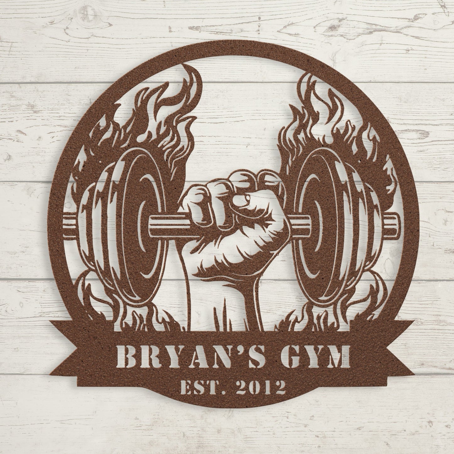 Home Gym Metal Sign – Custom Motivational Wall Art - BullyBellyMetal Sign