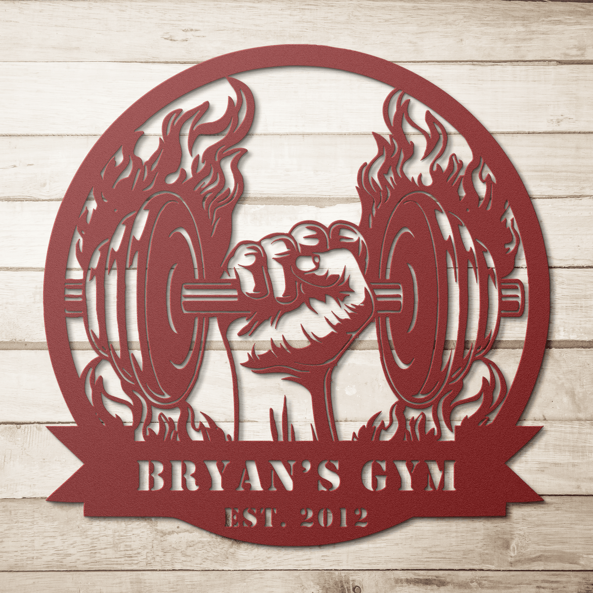 Home Gym Metal Sign – Custom Motivational Wall Art - BullyBellyMetal Sign