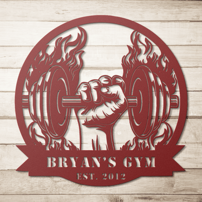 Home Gym Metal Sign – Custom Motivational Wall Art - BullyBellyMetal Sign