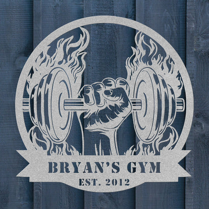 Home Gym Metal Sign – Custom Motivational Wall Art - BullyBellyMetal Sign