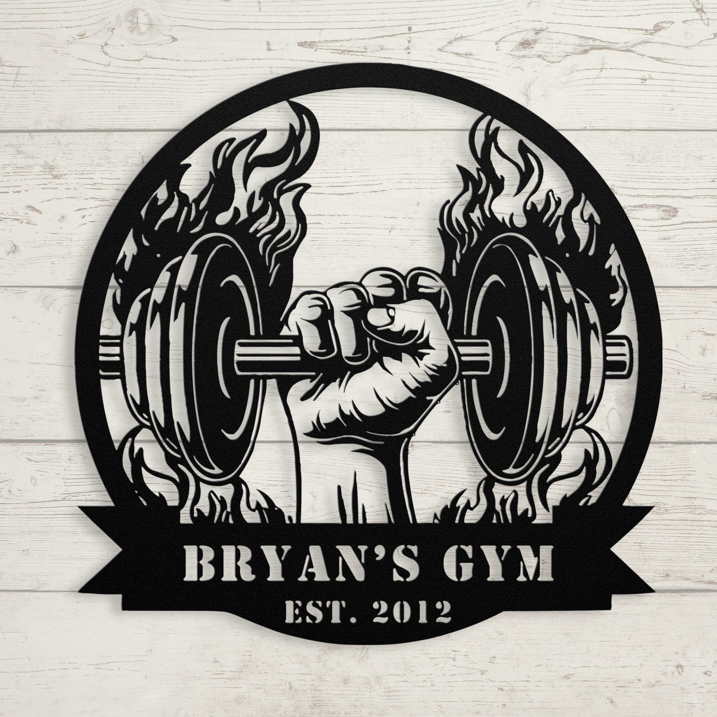 Home Gym Metal Sign – Custom Motivational Wall Art - BullyBellyMetal Sign