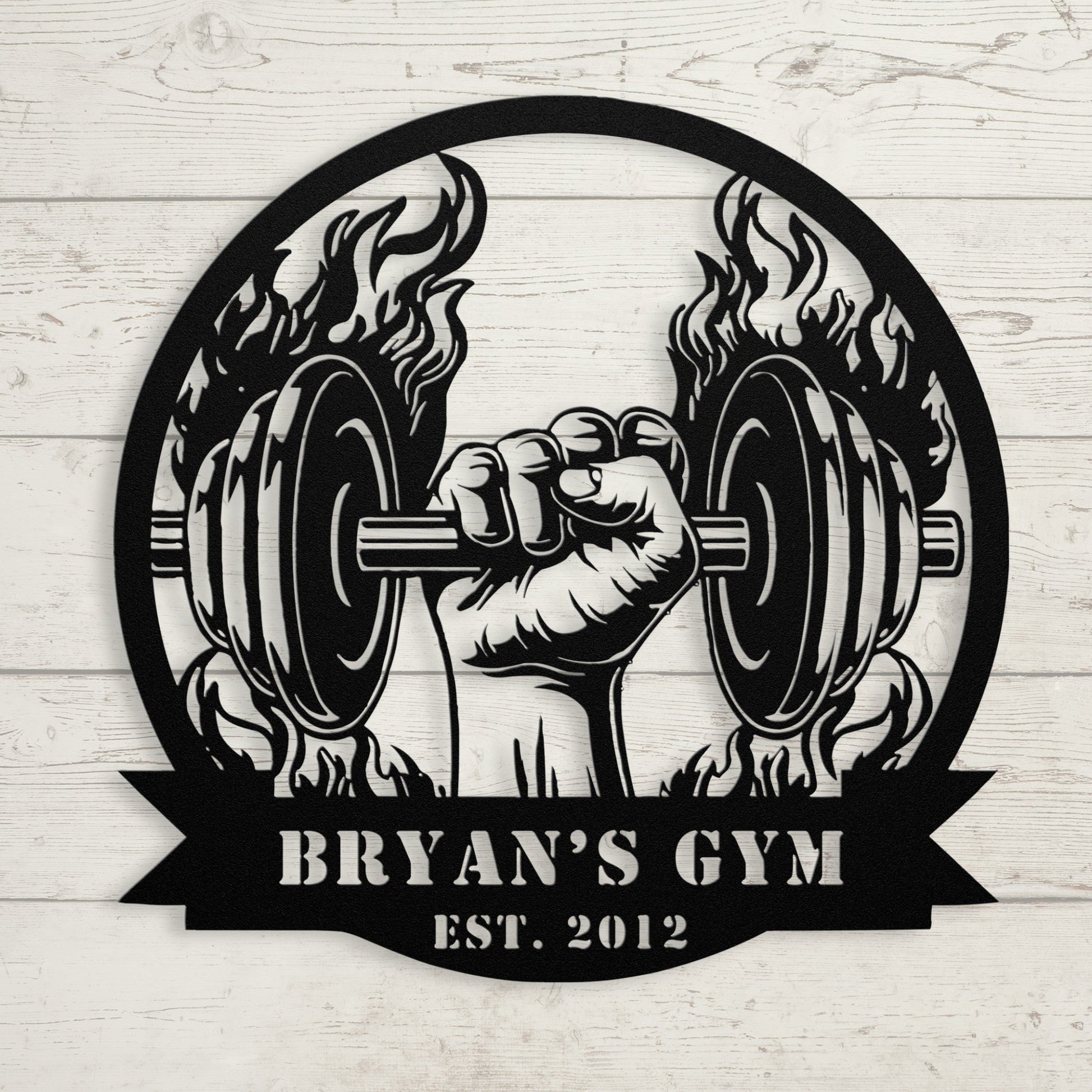Home Gym Metal Sign – Custom Motivational Wall Art - BullyBellyMetal Sign