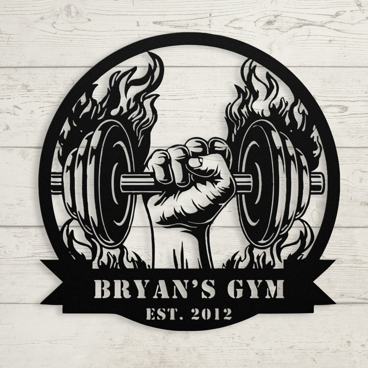 Home Gym Metal Sign – Custom Motivational Wall Art - BullyBellyMetal Sign