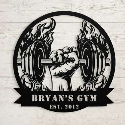 Home Gym Metal Sign – Custom Motivational Wall Art - BullyBellyMetal Sign