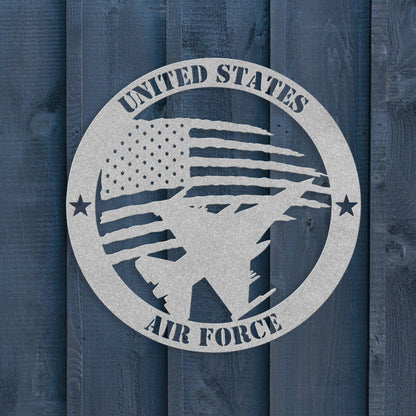 Honor in the Skies: A Tribute to U.S. Air Force Service - BullyBellyMetal Sign