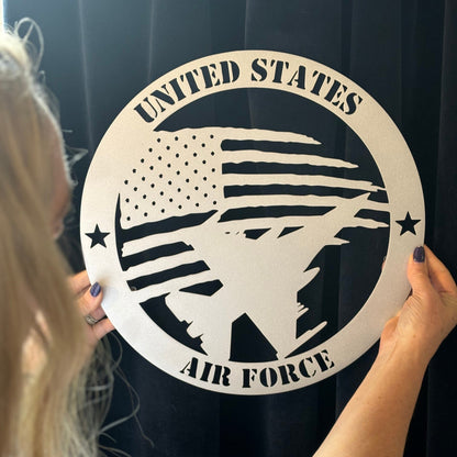 Honor in the Skies: A Tribute to U.S. Air Force Service - BullyBellyMetal Sign