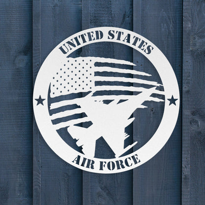 Honor in the Skies: A Tribute to U.S. Air Force Service - BullyBellyMetal Sign