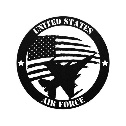 Honor in the Skies: A Tribute to U.S. Air Force Service - BullyBellyMetal Sign