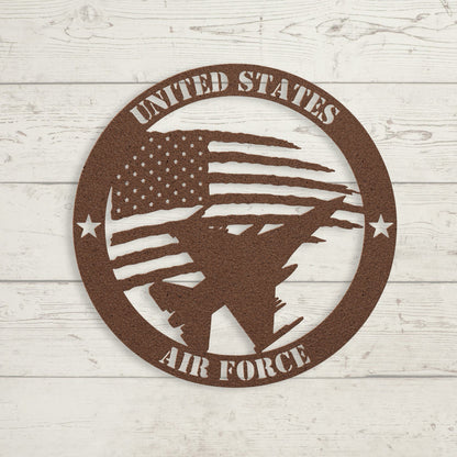 Honor in the Skies: A Tribute to U.S. Air Force Service - BullyBellyMetal Sign