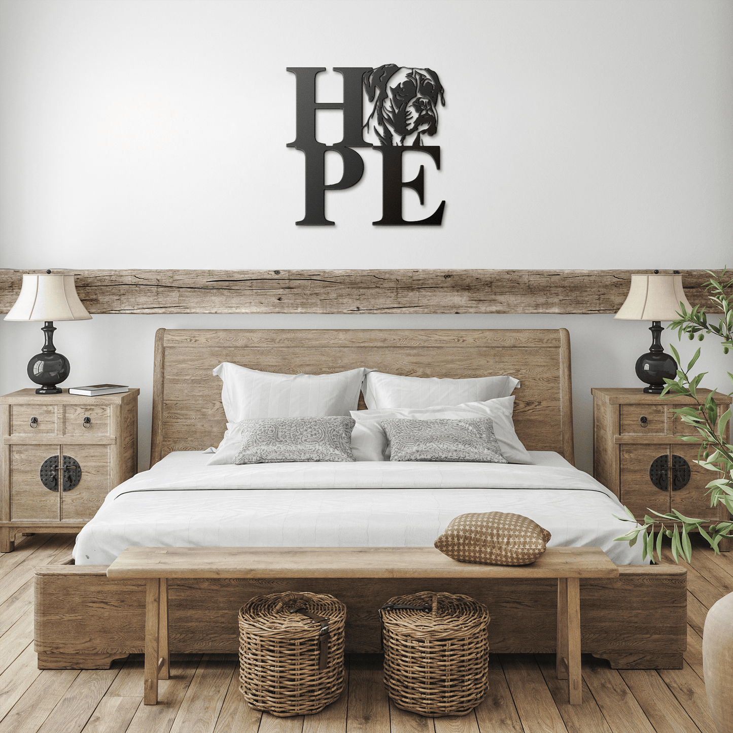 HOPE with a Boxer Twist! Steel Wall Art - BullyBellyMetal Sign
