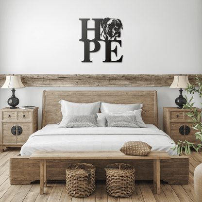 HOPE with a Boxer Twist! Steel Wall Art - BullyBellyMetal Sign