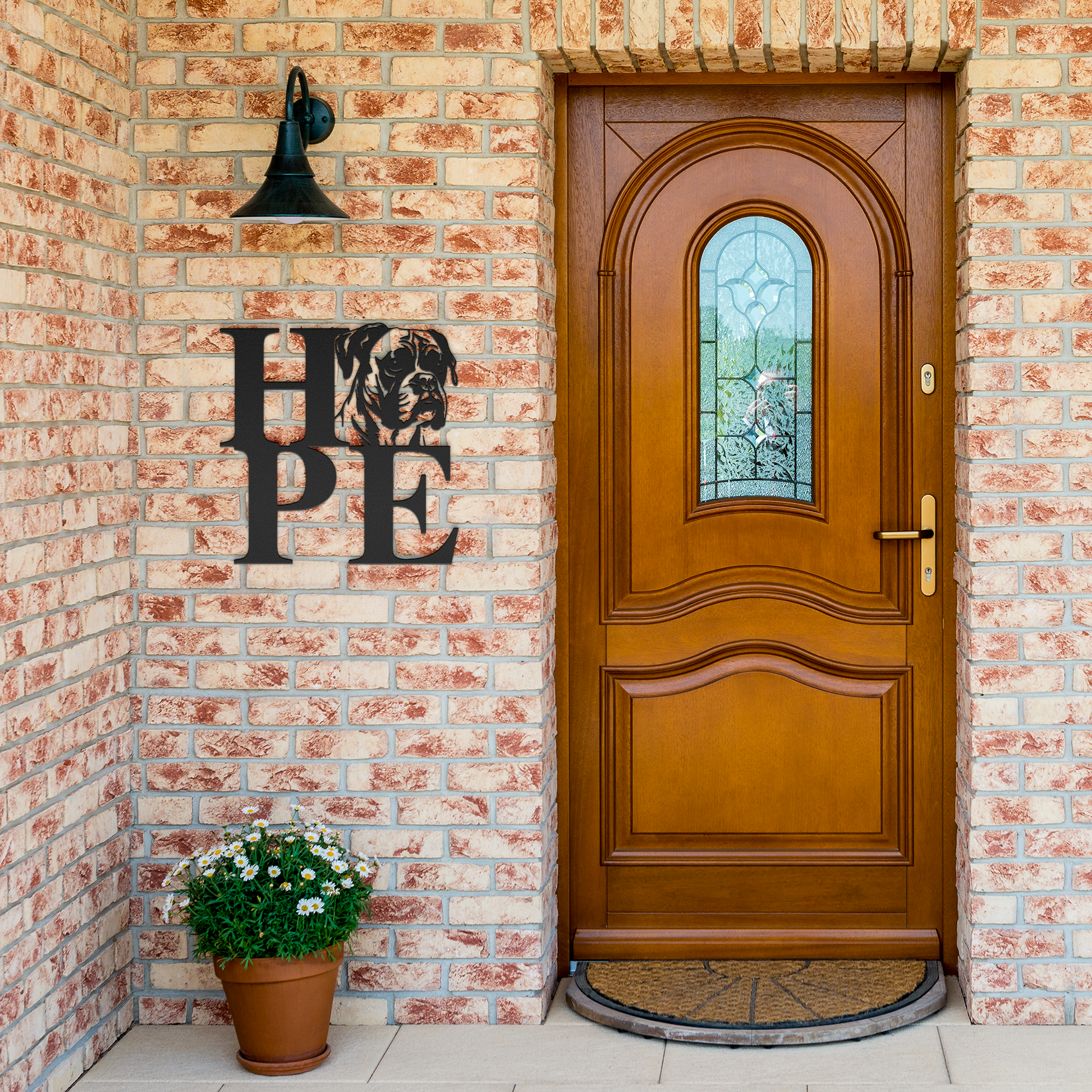 HOPE with a Boxer Twist! Steel Wall Art - BullyBellyMetal Sign