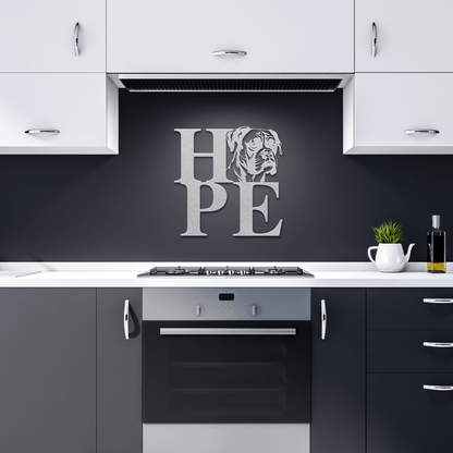HOPE with a Boxer Twist! Steel Wall Art - BullyBellyMetal Sign