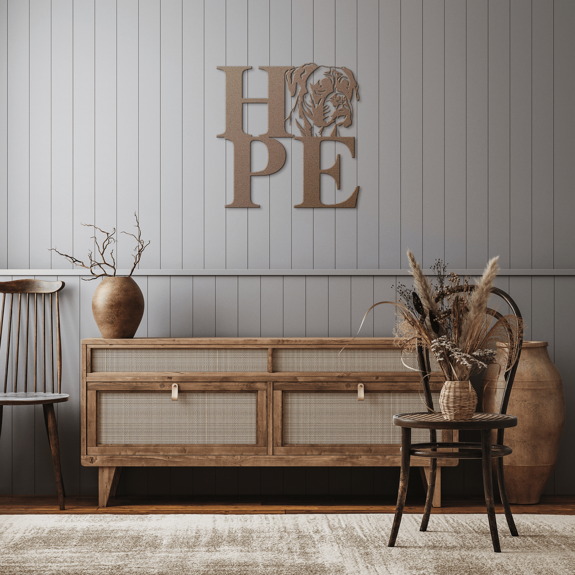 HOPE with a Boxer Twist! Steel Wall Art - BullyBellyMetal Sign