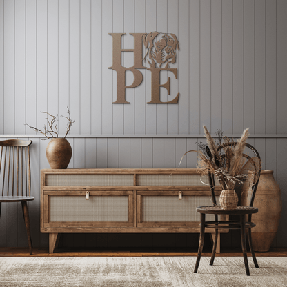 HOPE with a Boxer Twist! Steel Wall Art - BullyBellyMetal Sign