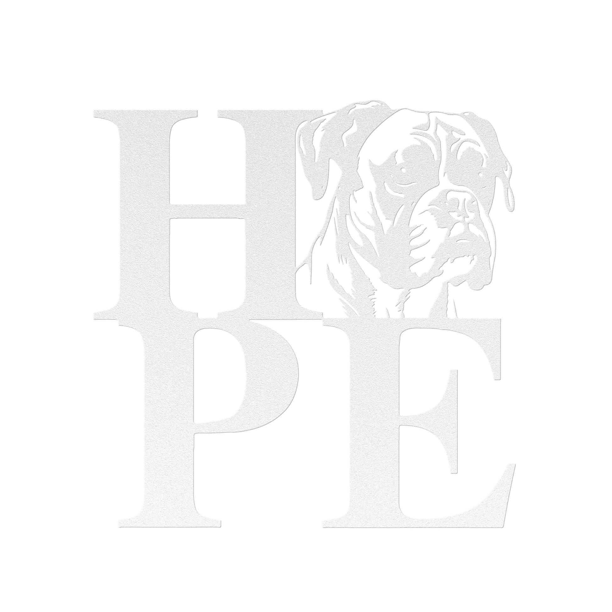 HOPE with a Boxer Twist! Steel Wall Art - BullyBellyMetal Sign