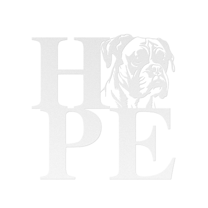 HOPE with a Boxer Twist! Steel Wall Art - BullyBellyMetal Sign