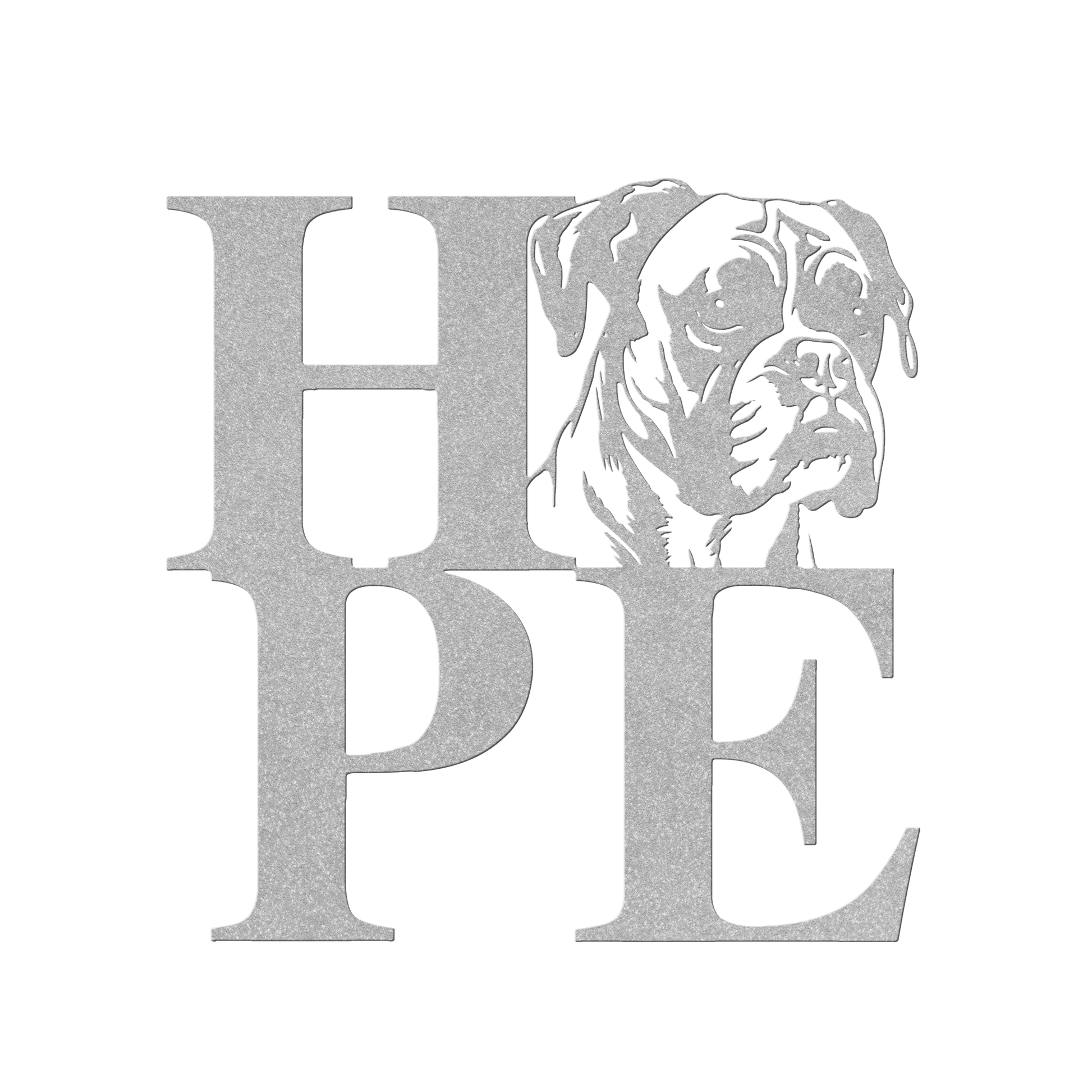 HOPE with a Boxer Twist! Steel Wall Art - BullyBellyMetal Sign