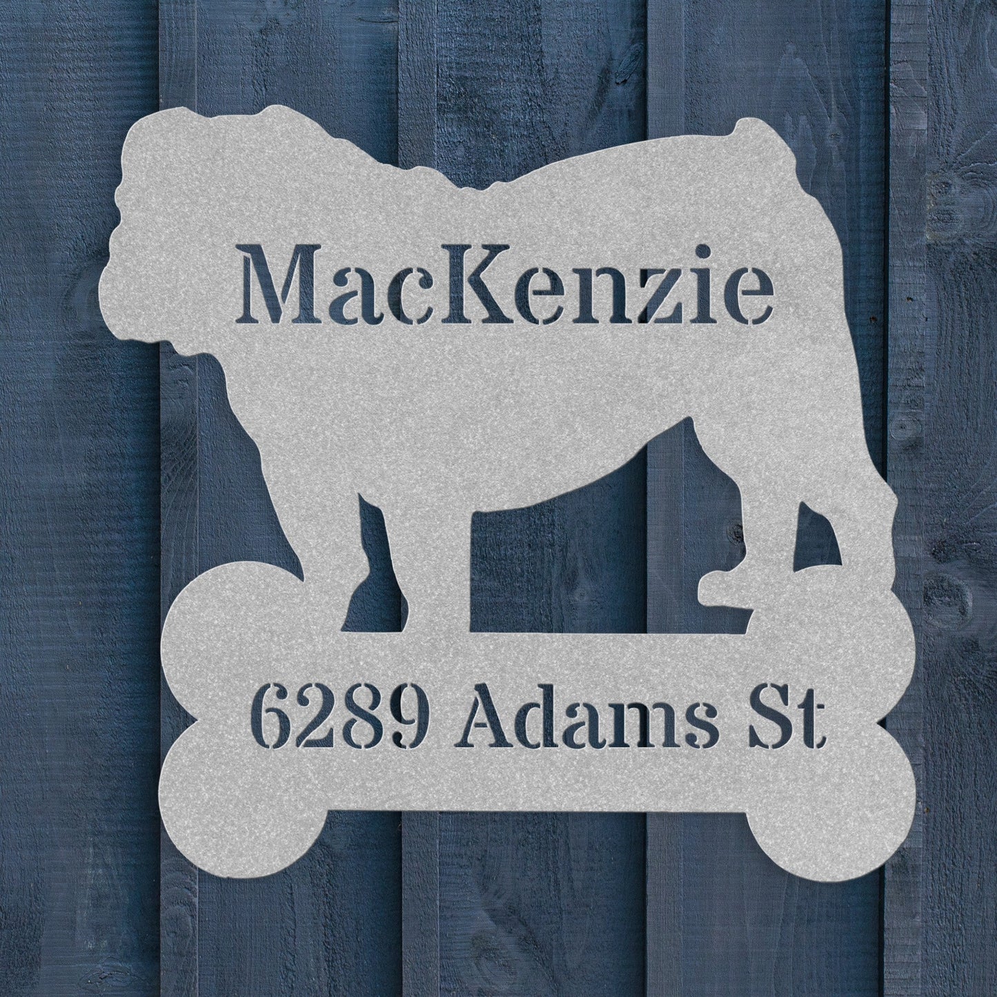 House of Bulldog Metal Porch Sign - BullyBellyMetal Sign