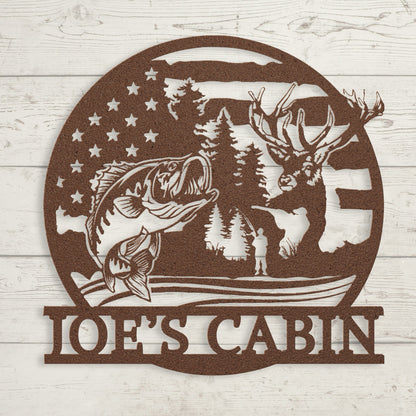Hunting & Fishing Metal Sign – Custom Outdoor Wall Art - BullyBellyMetal Sign