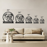 Majestic Bulldog Metal Sign - BullyBellyWall Art