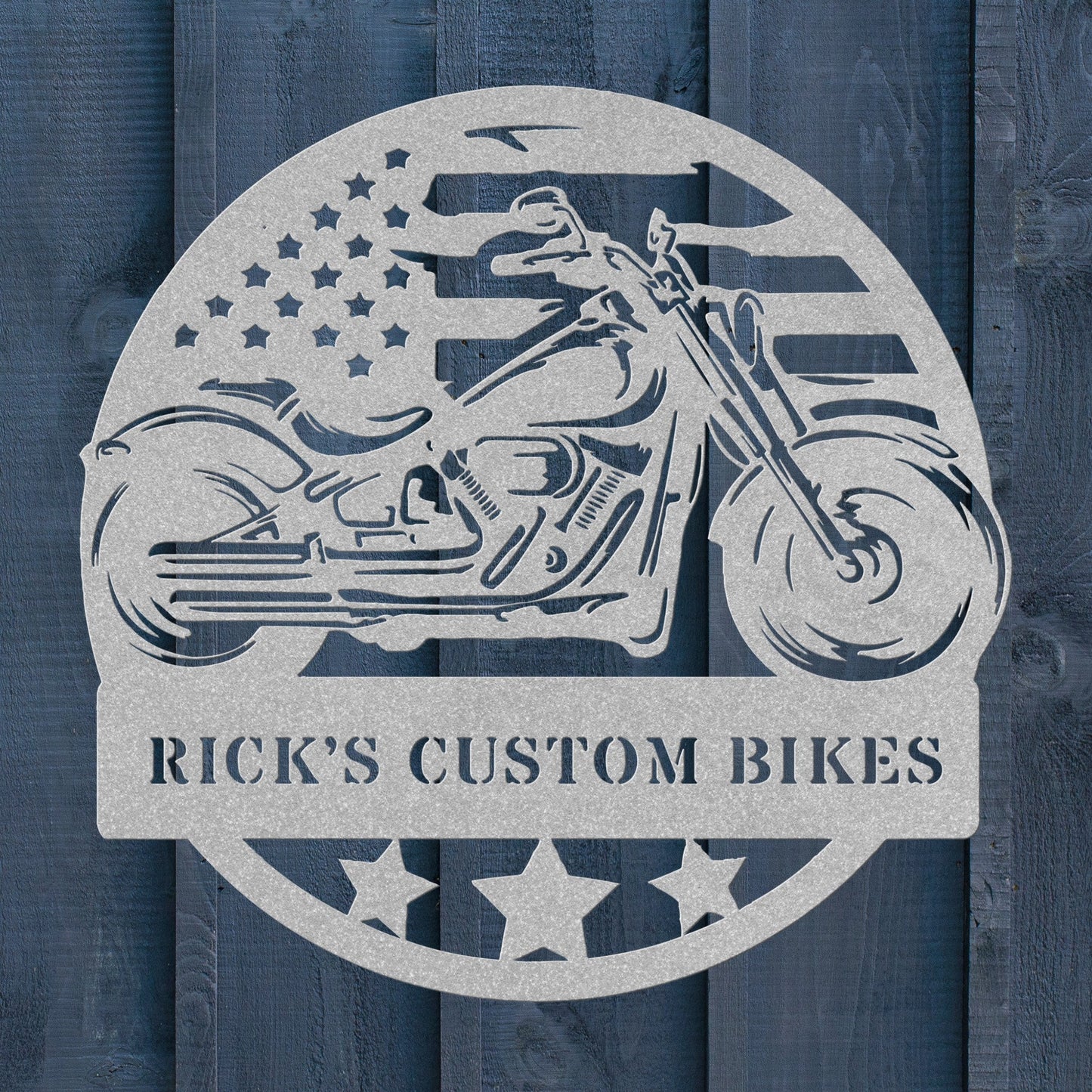 Motorcycle Metal Sign – Custom Biker Garage Wall Art - BullyBellyMetal Sign