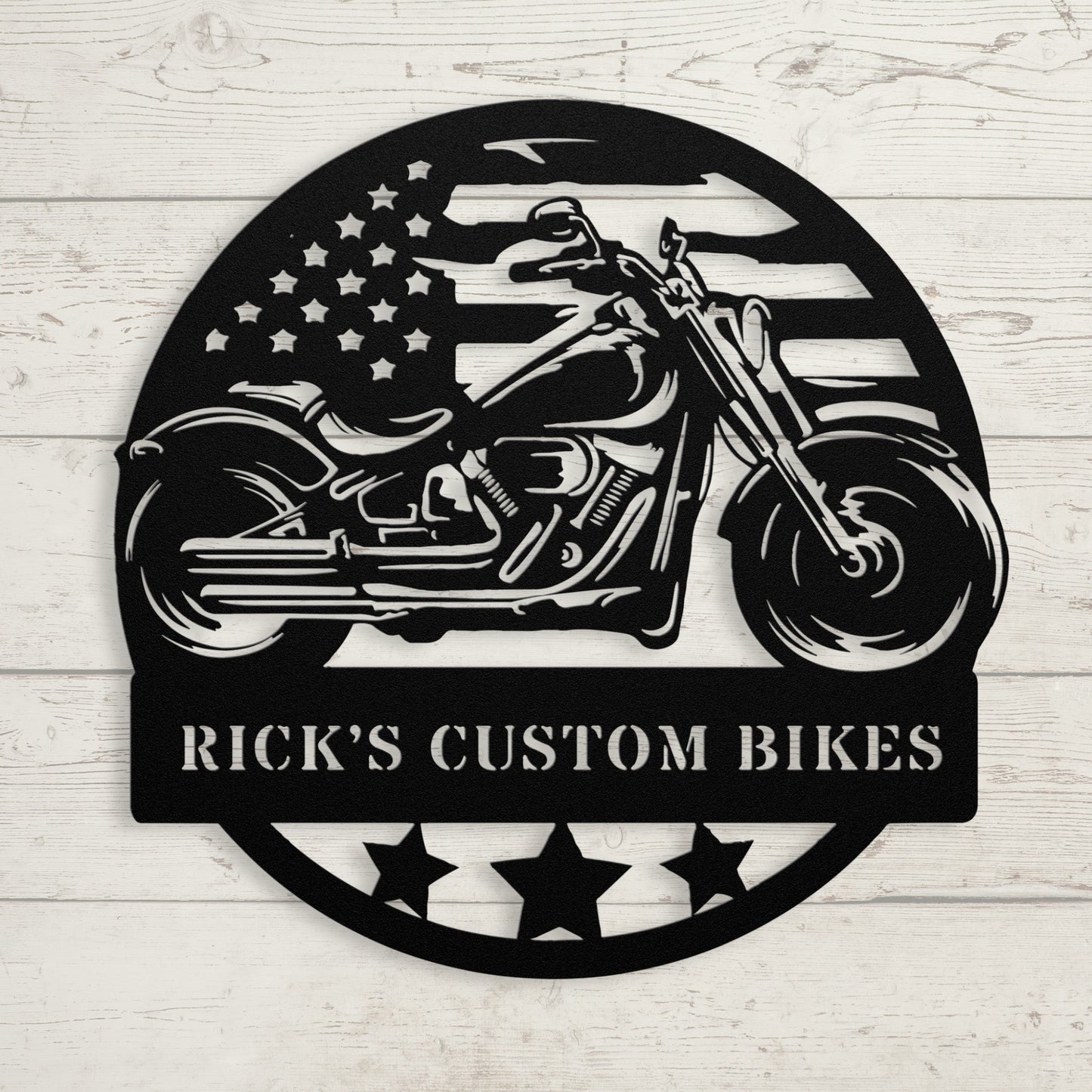 Motorcycle Metal Sign – Custom Biker Garage Wall Art - BullyBellyMetal Sign