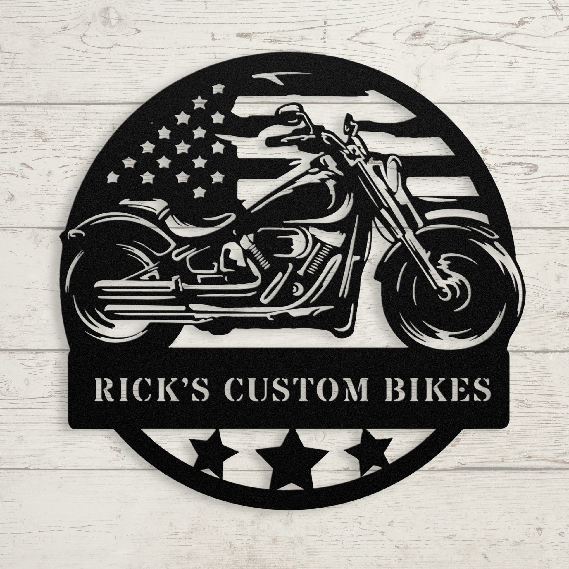 Motorcycle Metal Sign – Custom Biker Garage Wall Art - BullyBellyMetal Sign