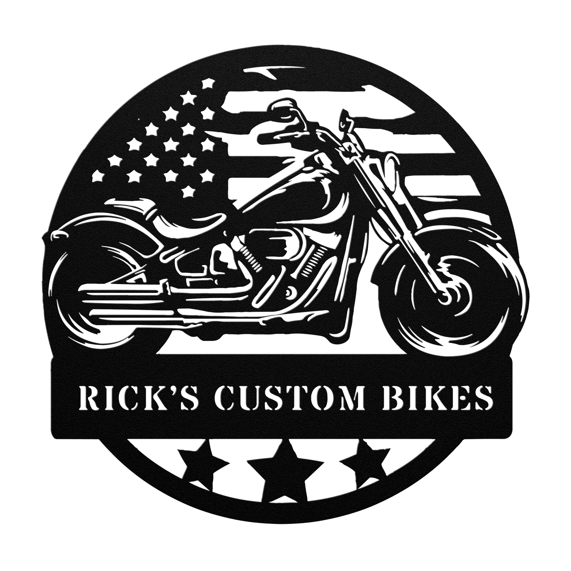Motorcycle Metal Sign – Custom Biker Garage Wall Art - BullyBellyMetal Sign
