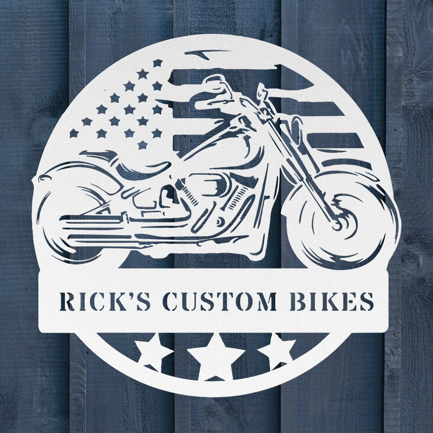 Motorcycle Metal Sign – Custom Biker Garage Wall Art - BullyBellyMetal Sign