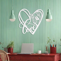 My Love, My Heart English Bulldog Metal Wall Art - BullyBellyMetal Sign