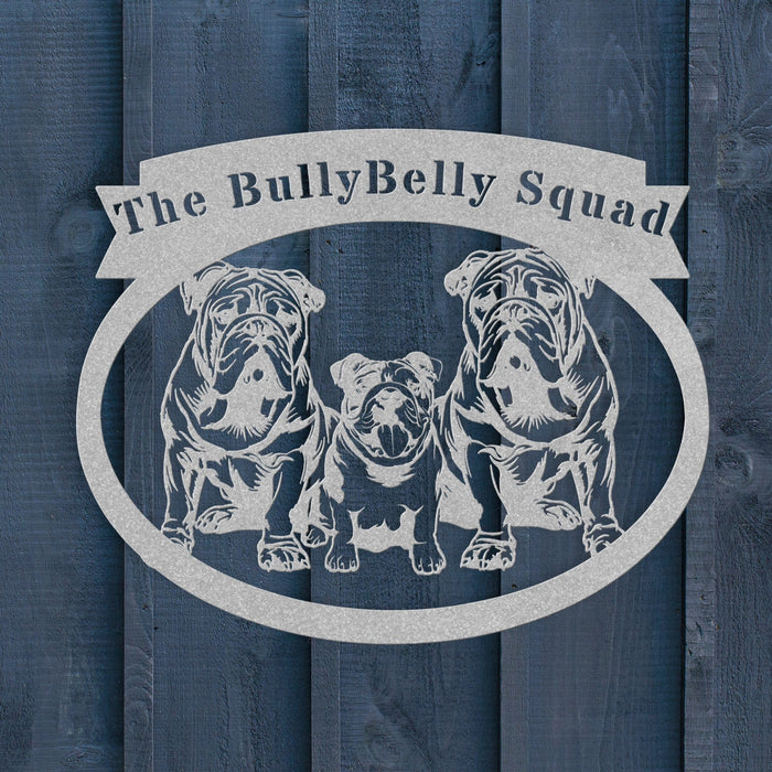 Never Enough Bulldogs Metal Wall Art - BullyBellyWall Art