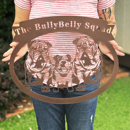 Never Enough Bulldogs Metal Wall Art - BullyBellyMetal Sign