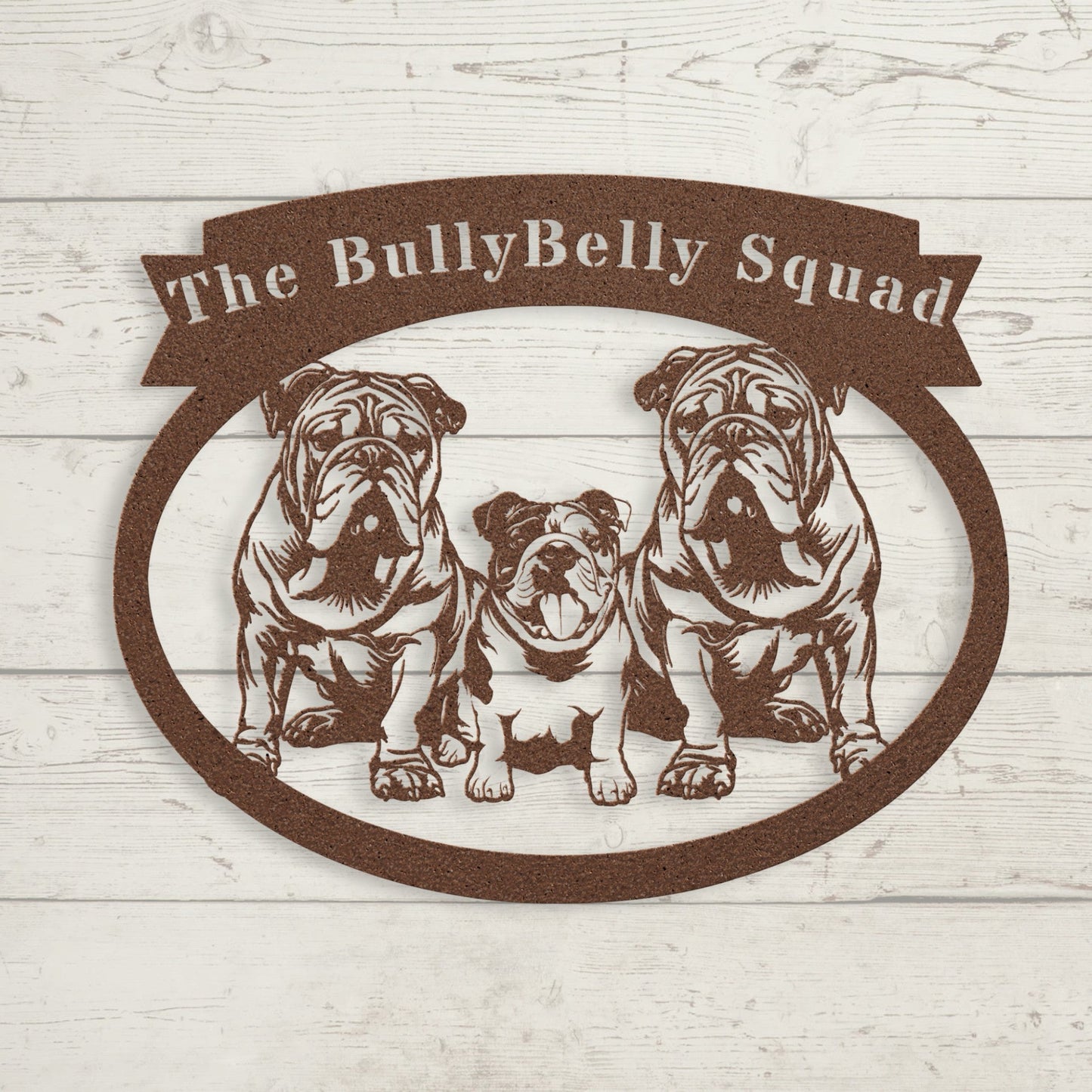 Never Enough Bulldogs Metal Wall Art - BullyBellyMetal Sign