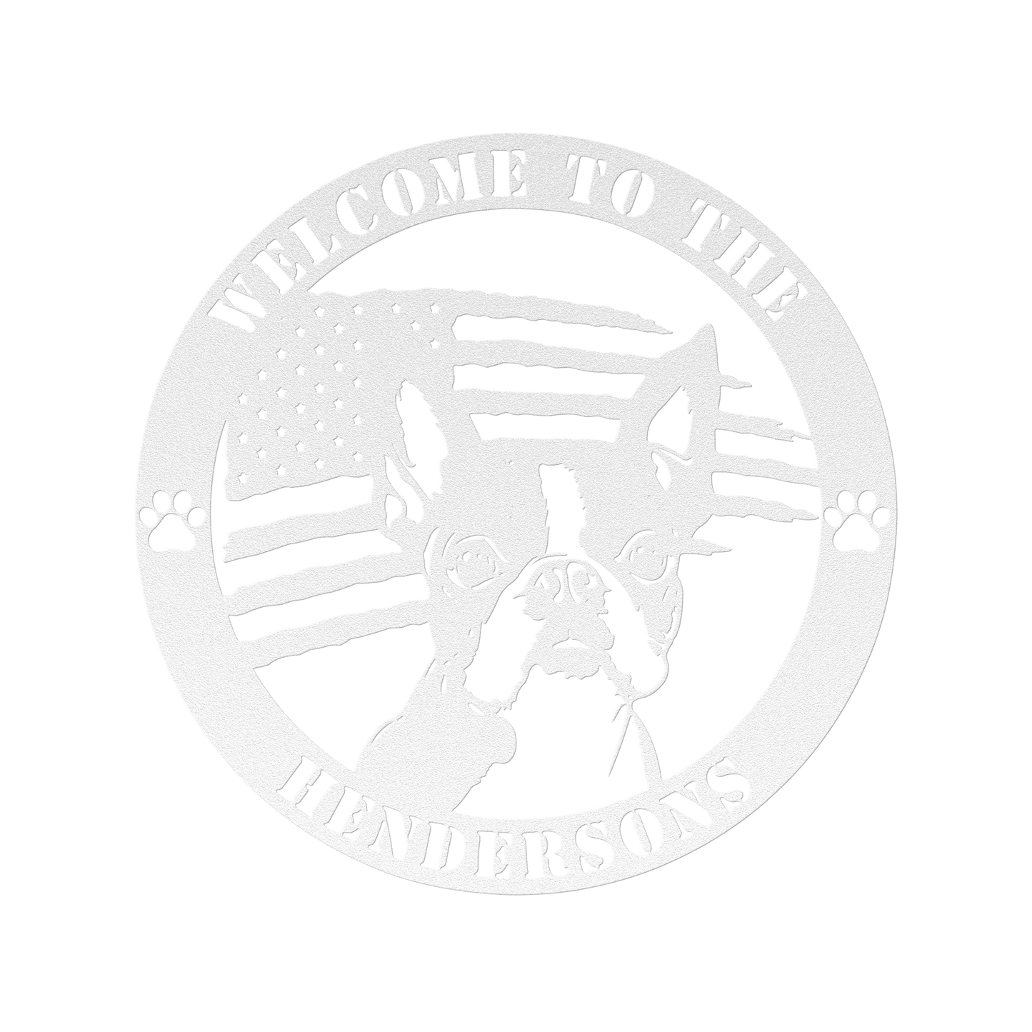 Patriotic Boston Terrier Custom Metal Wall Sign - BullyBellyMetal Sign