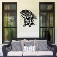 Patriotic Bulldog Metal Wall Art - BullyBellyPatriotic