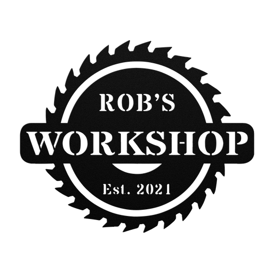 Personalized Circular Saw Metal Sign – Workshop & Contractor Wall Art - BullyBellyMetal Sign