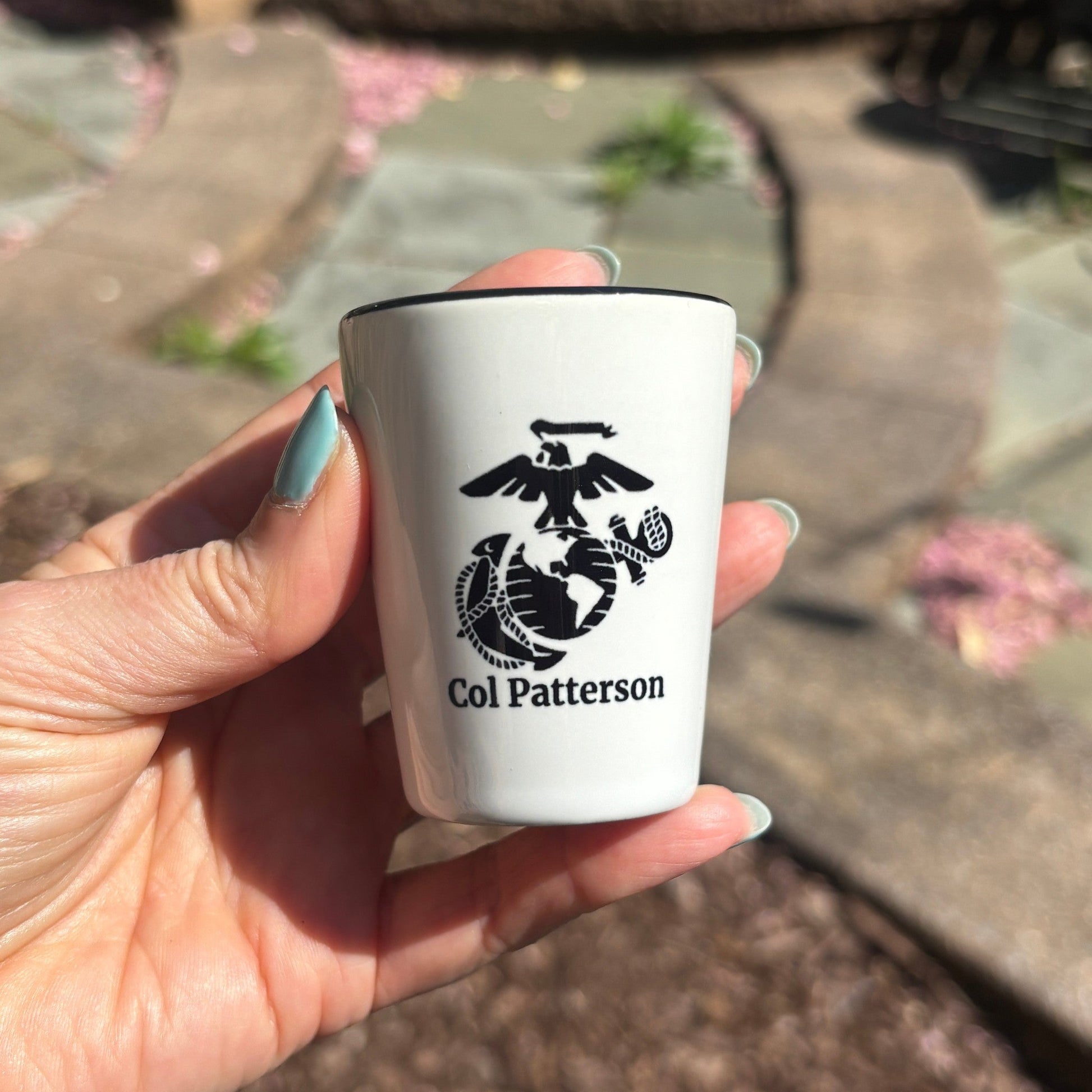 Personalized Marine Corps Shot Glass - BullyBellyDrinkware