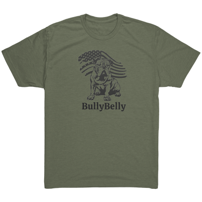 Personalized Patriotic English Bulldog Triblend T-Shirt – Premium Fit, Ultra - Soft Custom Tee - BullyBellyApparel