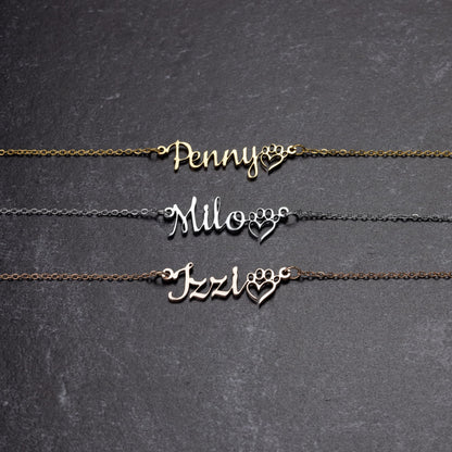 Personalized Paw Print Necklace: A Heartfelt Keepsake for Dog Moms - BullyBellyJewelry