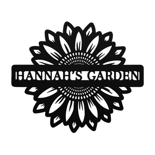 Personalized Sunflower Metal Sign – Custom Garden & Wall Art - BullyBellyMetal Sign