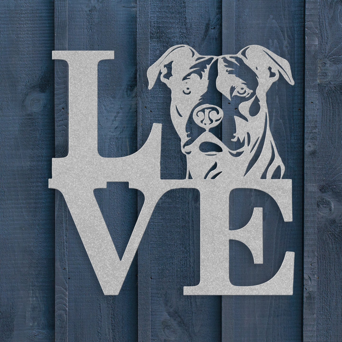 Pitbull Love Metal Wall Sign - BullyBellyMetal Sign