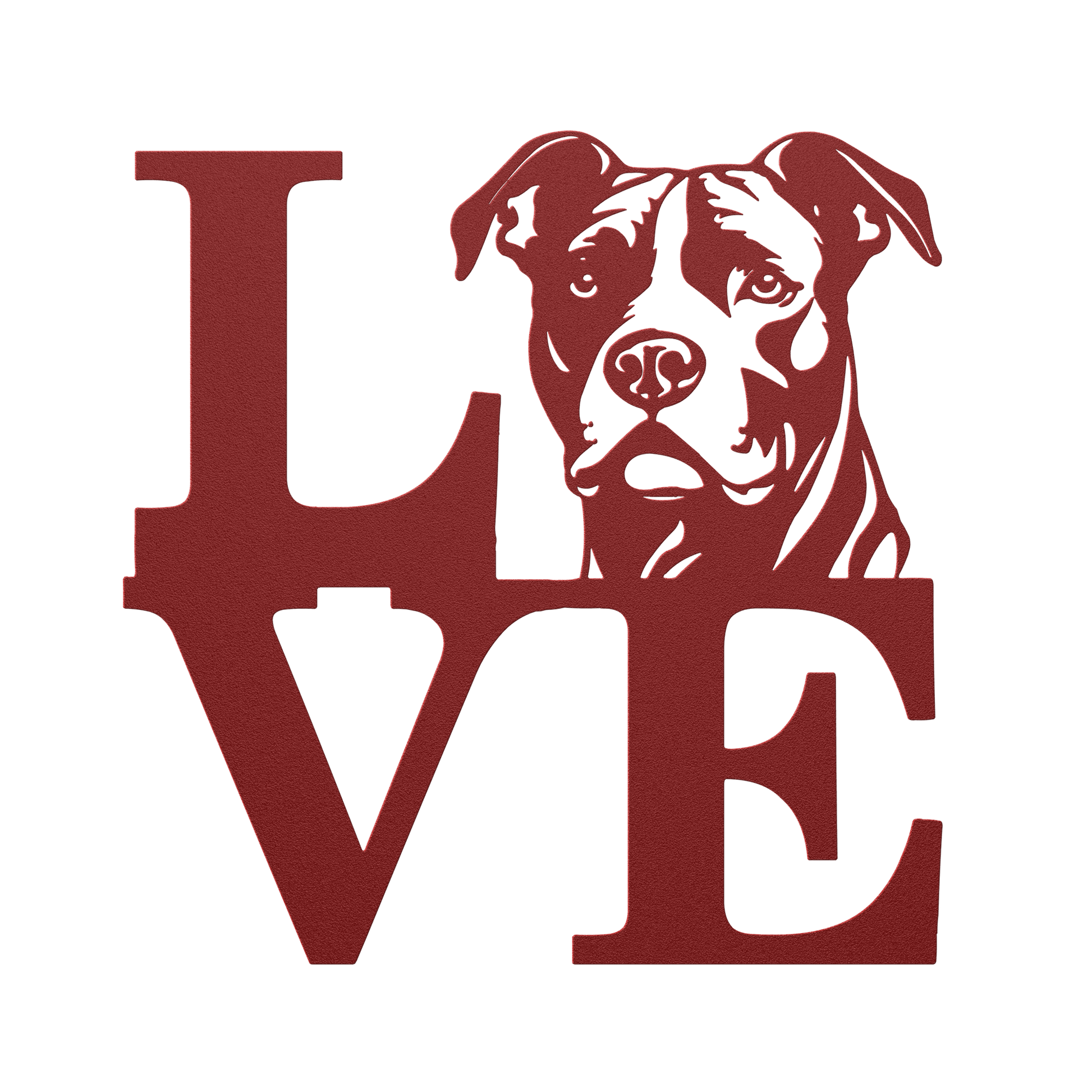 Pitbull Love Metal Wall Sign - BullyBellyMetal Sign