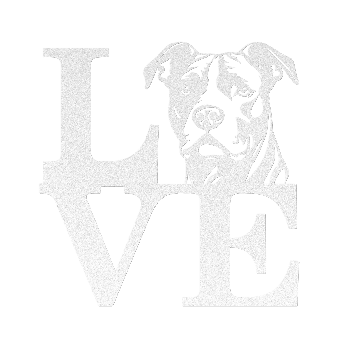 Pitbull Love Metal Wall Sign - BullyBellyMetal Sign