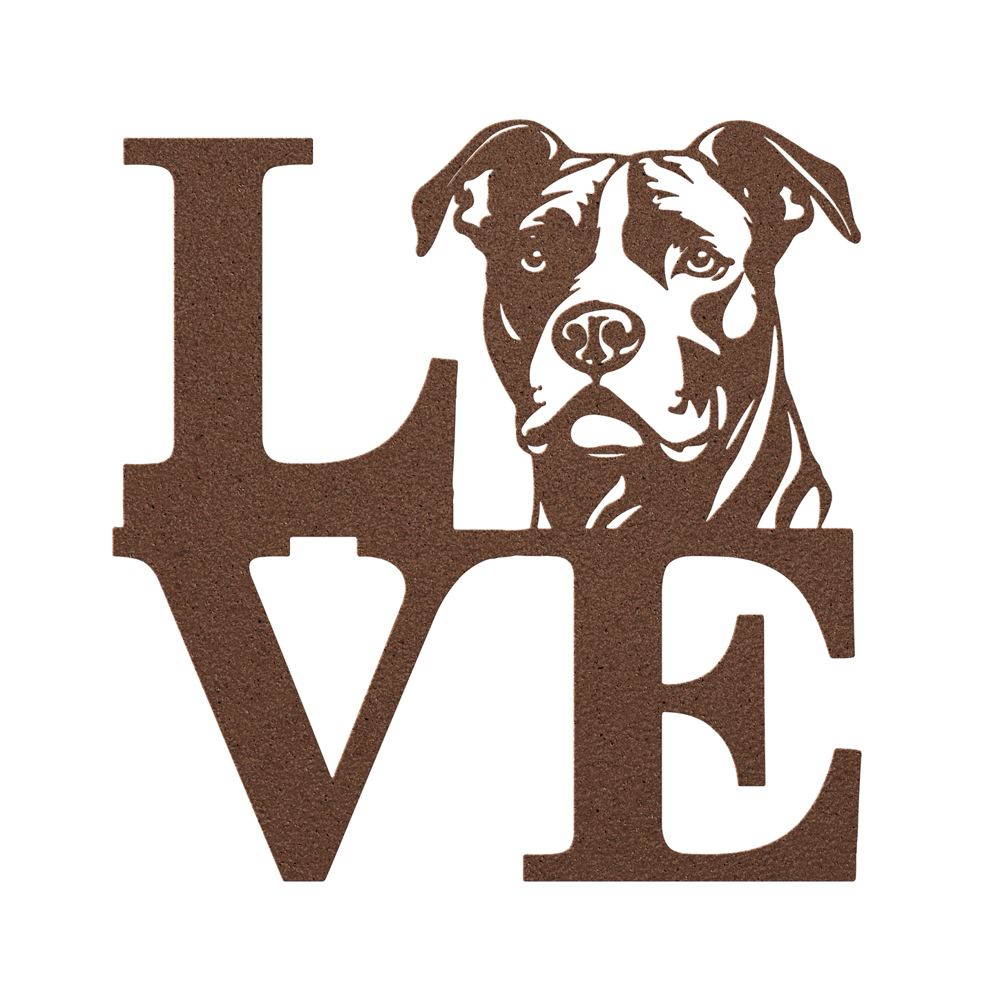 Pitbull Love Metal Wall Sign - BullyBellyMetal Sign
