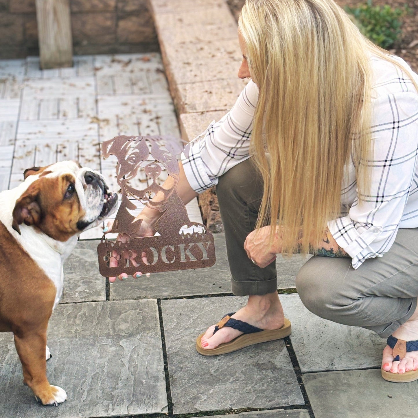 Pitbull Metal Name Sign - BullyBellyMetal Sign